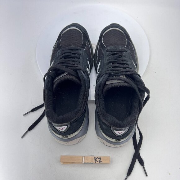 New Balance 990 Women Size 8.5 W990BK5 Black Suede Silver Low Top Running Shoes - Picture 12 of 14